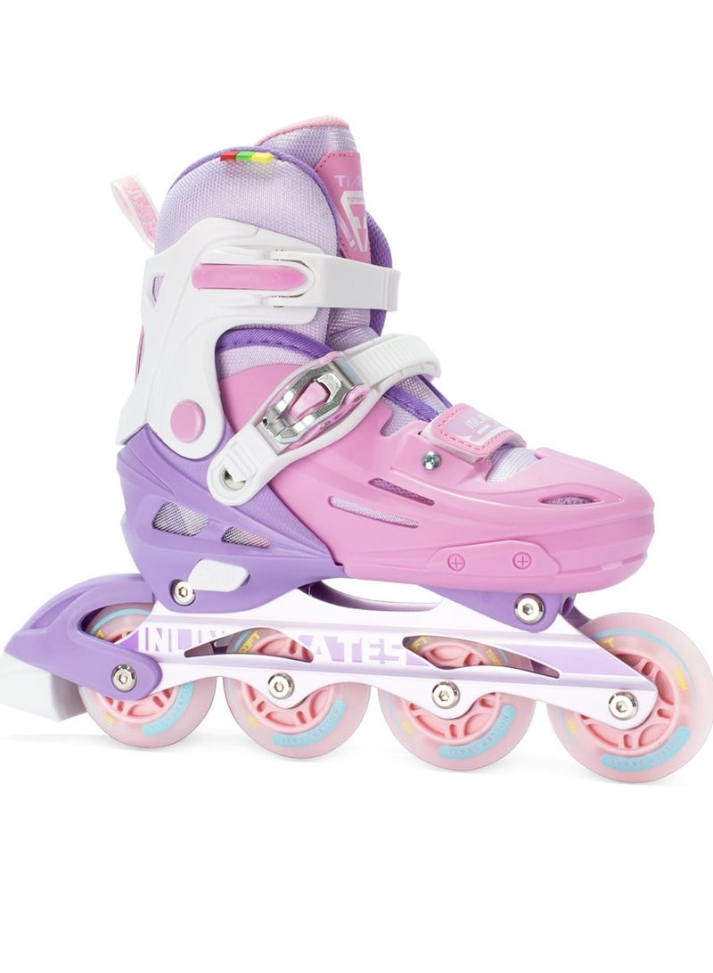 OVERS Inline and Roller Skates Shoes with All Wheels LED Lights Complete Set include Helmet and Protection - Image 1