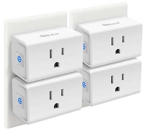 Kasa Smart Plug Mini 15A, Smart Home Wi-Fi Outlet Works with Alexa, Google Home & IFTTT, No Hub Required, UL Certified, 2.4G WiFi Only, 4-Pack(EP10P4) , White - Image 1