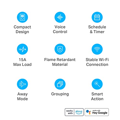 Kasa Smart Plug Mini 15A, Smart Home Wi-Fi Outlet Works with Alexa, Google Home & IFTTT, No Hub Required, UL Certified, 2.4G WiFi Only, 4-Pack(EP10P4) , White - Image 2