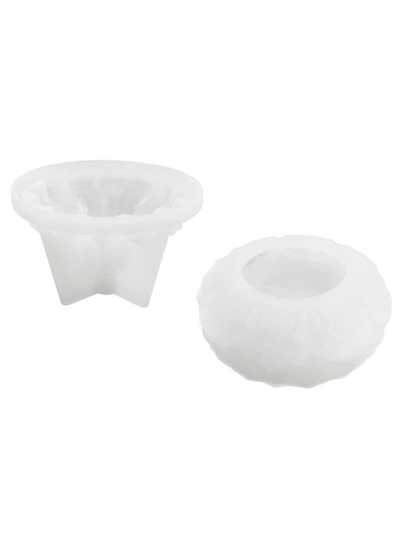 GGOOT DIY Lotus-Candlestick Silicone Mold Lotus Bracket Resin Mold Lotus Tray Ornaments Epoxy Casting Mold Home Decoration holder mold - Image 1