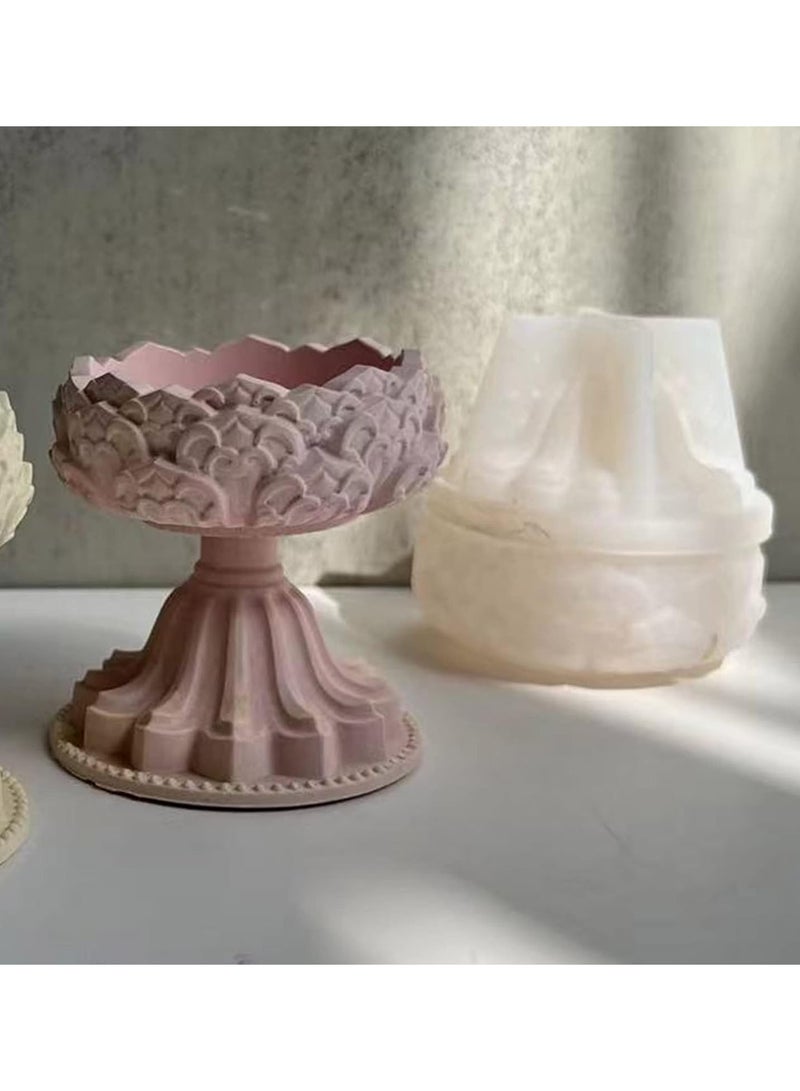 GGOOT DIY Lotus-Candlestick Silicone Mold Lotus Bracket Resin Mold Lotus Tray Ornaments Epoxy Casting Mold Home Decoration holder mold - Image 4