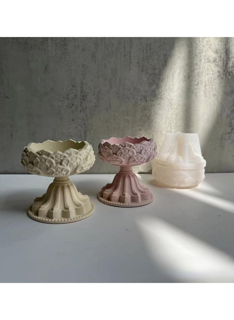 GGOOT DIY Lotus-Candlestick Silicone Mold Lotus Bracket Resin Mold Lotus Tray Ornaments Epoxy Casting Mold Home Decoration holder mold - Image 5