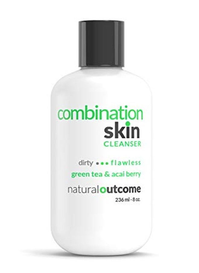natural outcome - N Flawless Facial Cleanser Green Tea & Acai Berry By Skincare, Face Wash And Cleansing Gel For Men & Women Cruelty Free 8 Oz - Image 1