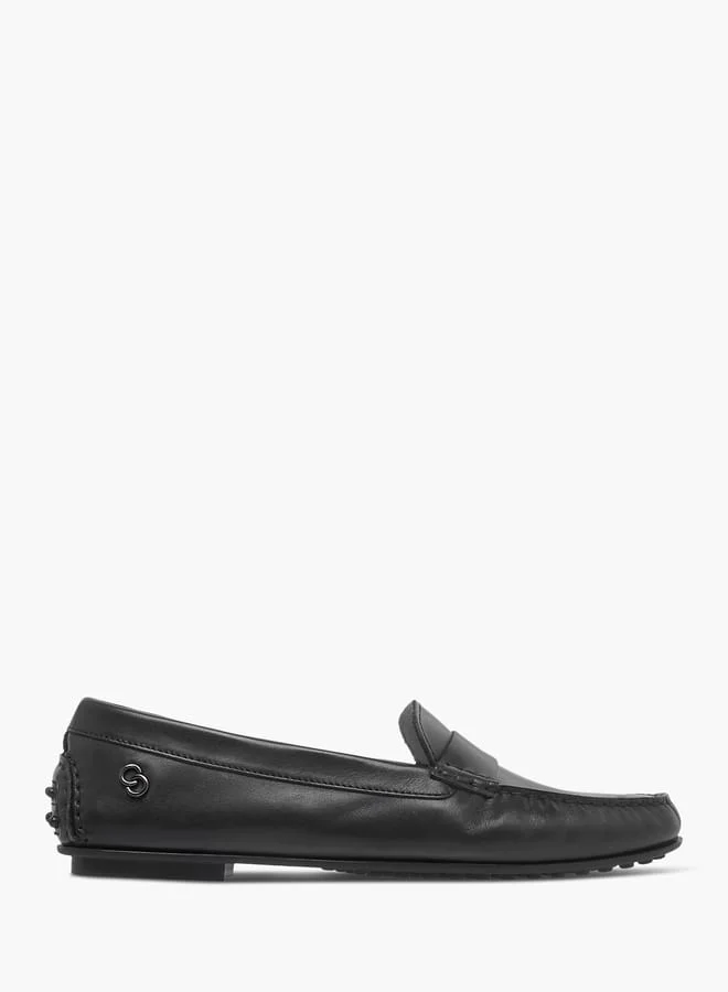 سيليست Women's Logo Accent Leather Slip-On Loafers