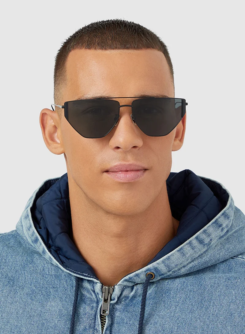 30Sundays Gardena,Unisex Sunglasses, Aviator Sunglasses, UV Protection: UV400 (Black,Black)