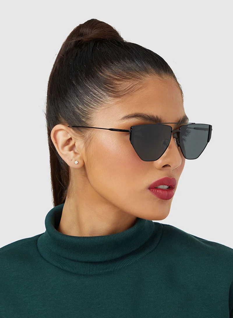 30Sundays Gardena,Unisex Sunglasses, Aviator Sunglasses, UV Protection: UV400 (Black,Black)