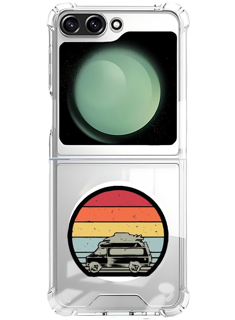 Theodor Magnetic Case for Samsung Galaxy Z Flip 5 Compatible with MagSafe Wireless Charging, Shockproof Phone Bumper Cover Car - Image 1