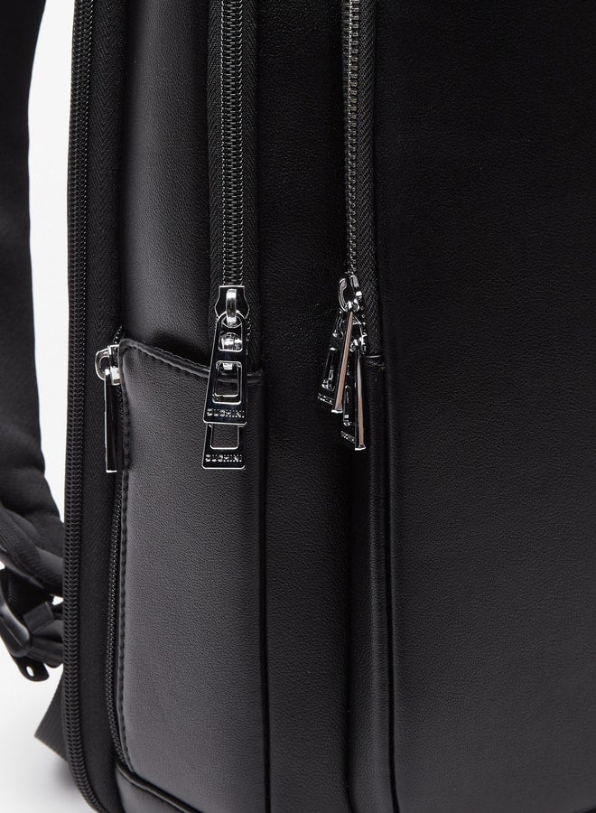 دوتشيني حقيبة ظهر رجالية صلبة بحزام كتف قابل للتعديل ومنفذ - Image 3