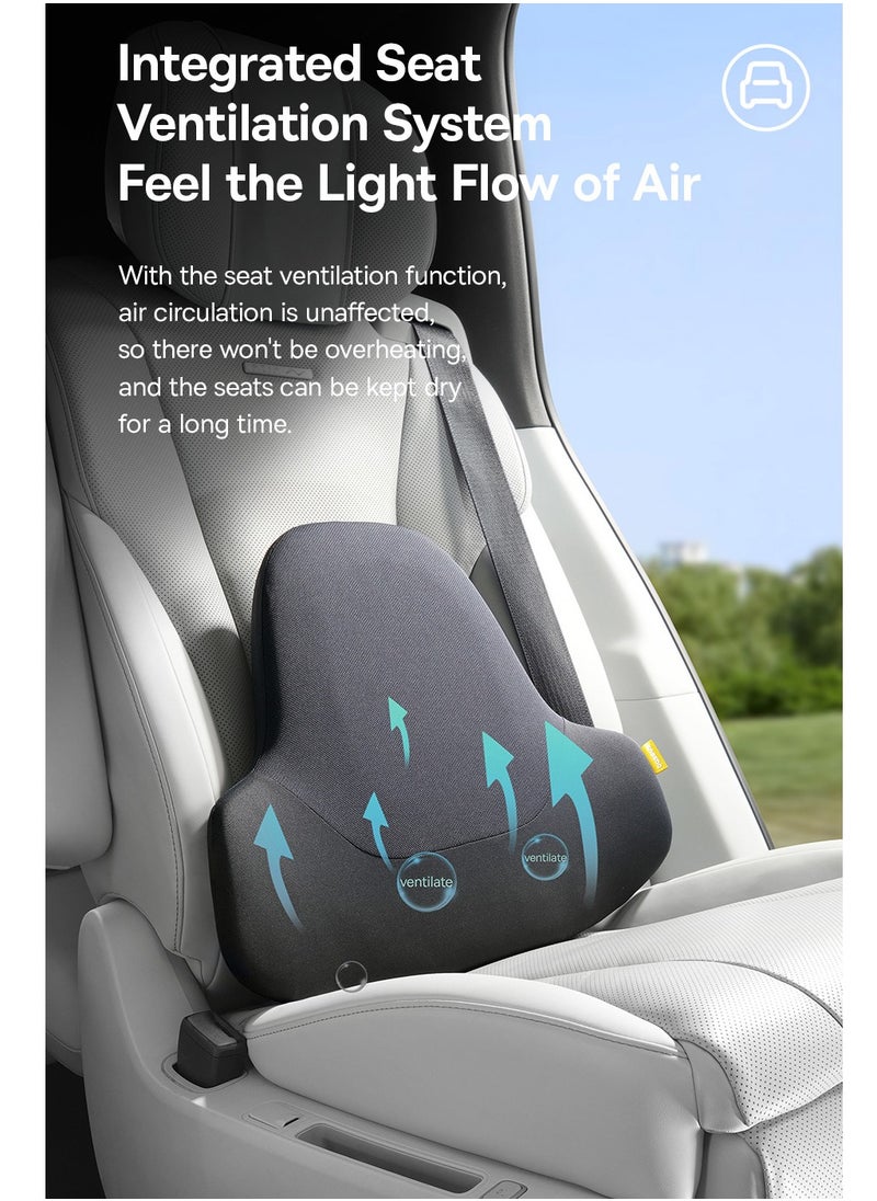 Baseus PrimeTrip VH1 Lumbar Support Pillow – Ergonomically Designed for Ultimate Comfort, Featuring Breathable Memory Foam for Perfect Back and Waist Support – Cosmic Black  Description:   Transform your driving experience with the Baseus PrimeTrip VH1 Lumbar Support Pillow. Crafted with premium breathable memory foam, this pillow offers exceptional comfort by molding to your body’s unique shape, providing targeted support for your lower back and waist. Its ergonomic design ensures proper posture while driving, reducing fatigue and discomfort on long journeys. Perfect for those seeking both style and function, this pillow comes in a sleek Cosmic Black color that complements any car interior