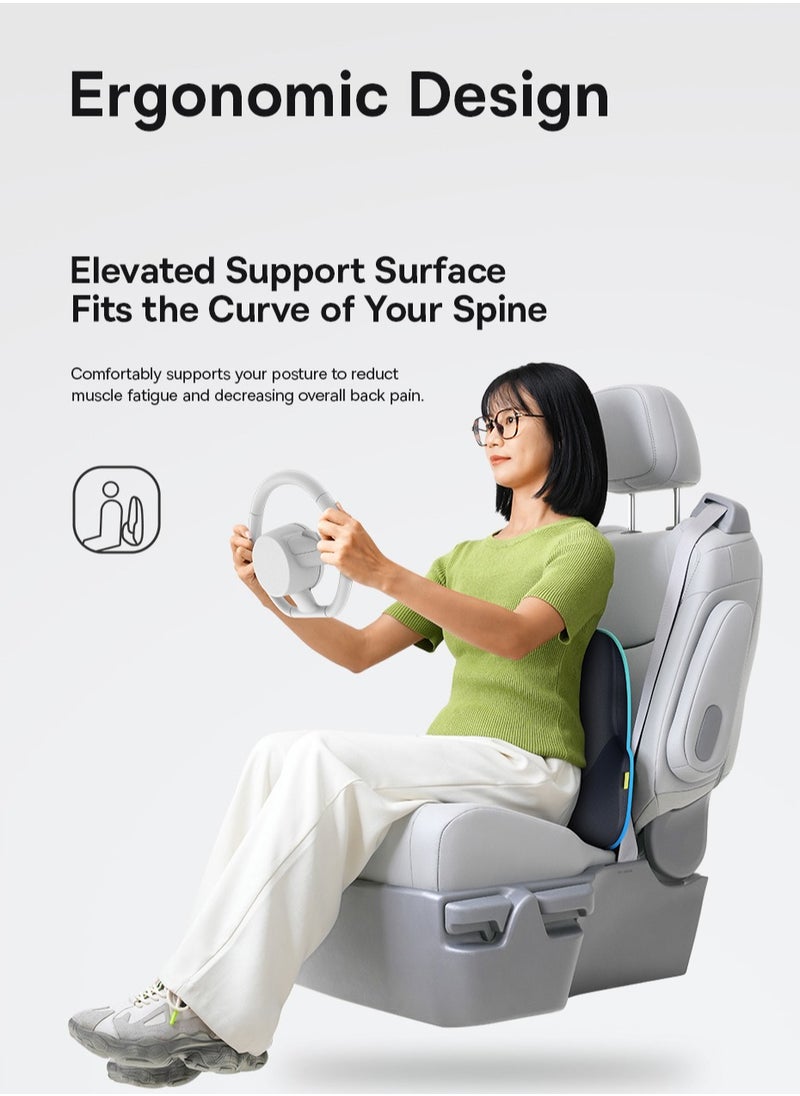 Baseus PrimeTrip VH1 Lumbar Support Pillow – Ergonomically Designed for Ultimate Comfort, Featuring Breathable Memory Foam for Perfect Back and Waist Support – Cosmic Black  Description:   Transform your driving experience with the Baseus PrimeTrip VH1 Lumbar Support Pillow. Crafted with premium breathable memory foam, this pillow offers exceptional comfort by molding to your body’s unique shape, providing targeted support for your lower back and waist. Its ergonomic design ensures proper posture while driving, reducing fatigue and discomfort on long journeys. Perfect for those seeking both style and function, this pillow comes in a sleek Cosmic Black color that complements any car interior