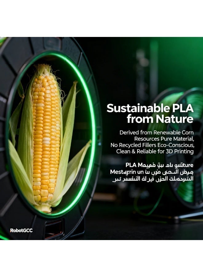 وبوت جي سي سي خيط طباعة ثلاثية الأبعاد PLA ECO أزرق 1.75 مم وزن 1 كجم لطابعات FDM، خيط PLA سهل الطباعة بثق ثابت وقطر متناسق، التصاق قوي بين الطبقات، تشوه منخفض، سطح طباعة ناعم، مناسب للنماذج الأولية، الأجزاء الوظيفية، التعليم، الطباعة المنزلية، مشاريع الهواة والطباعة اليومية ثلاثية الأبعاد - Image 4