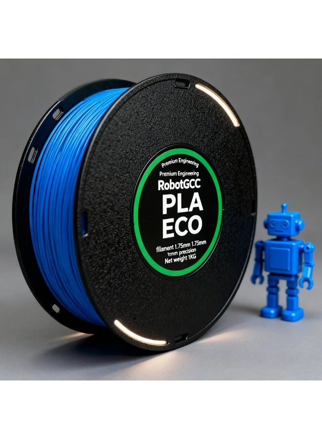 وبوت جي سي سي خيط طباعة ثلاثية الأبعاد PLA ECO أزرق 1.75 مم وزن 1 كجم لطابعات FDM، خيط PLA سهل الطباعة بثق ثابت وقطر متناسق، التصاق قوي بين الطبقات، تشوه منخفض، سطح طباعة ناعم، مناسب للنماذج الأولية، الأجزاء الوظيفية، التعليم، الطباعة المنزلية، مشاريع الهواة والطباعة اليومية ثلاثية الأبعاد - Image 1