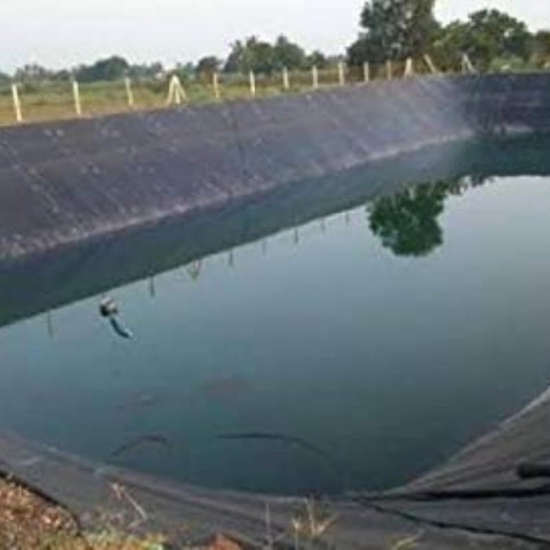 SINGHAL 200 Micron HDPE Pond Liner Sheet Geomembrane Sheet 8ft x 8ft, Heavy Duty Small Garden Backyard Waterfall Lilly Ponds Lining Fabric (Black) - Image 2