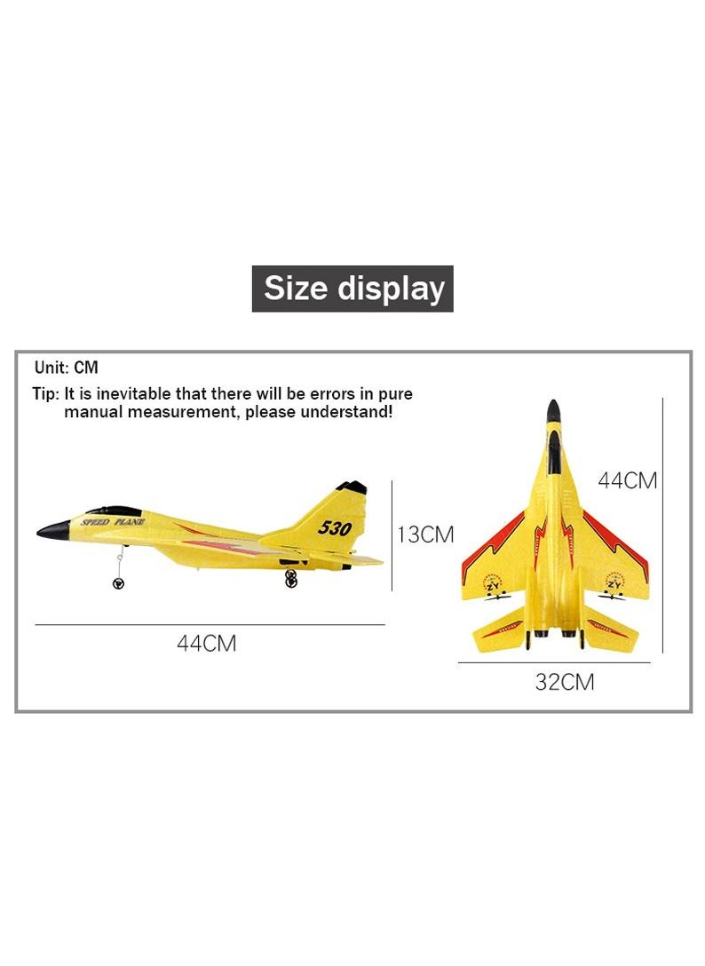 AROAQ RC Foam Aircraft Remote Control Airplane Foam Toys for Children SU35 Sticker Rev Yellow  - Image 4