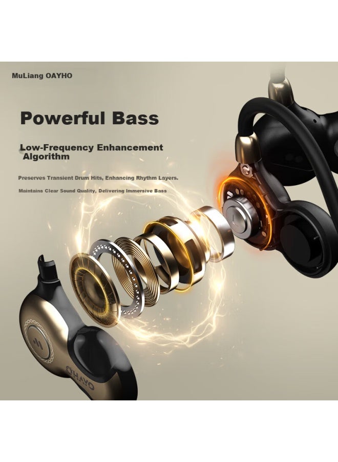 Ohayo F5 Open Wireless Earbuds Non-in-ear Bluetooth Earphones Ear-hook Marathon Running Cycling Sports Headphones Long Battery Life Waterproof Sweatproof Hands-free New Model - Image 4