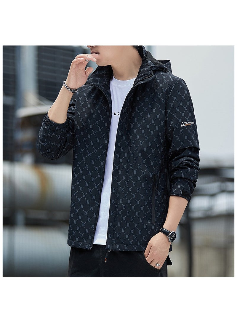 Fashionable Men's Windproof And Waterproof Outdoor Sports Hooded Jacket  - Image 1