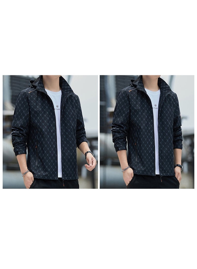 Fashionable Men's Windproof And Waterproof Outdoor Sports Hooded Jacket  - Image 2