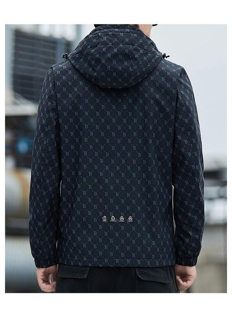 Fashionable Men's Windproof And Waterproof Outdoor Sports Hooded Jacket  - Image 3