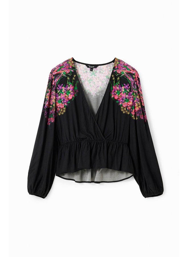 DESIGUAL بلوزة ملفوفة بالزهور الرقمية  - Image 5