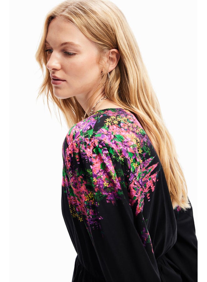 DESIGUAL بلوزة ملفوفة بالزهور الرقمية  - Image 3