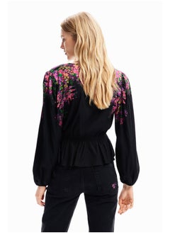 DESIGUAL Digital floral wrap blouse  - Image 4