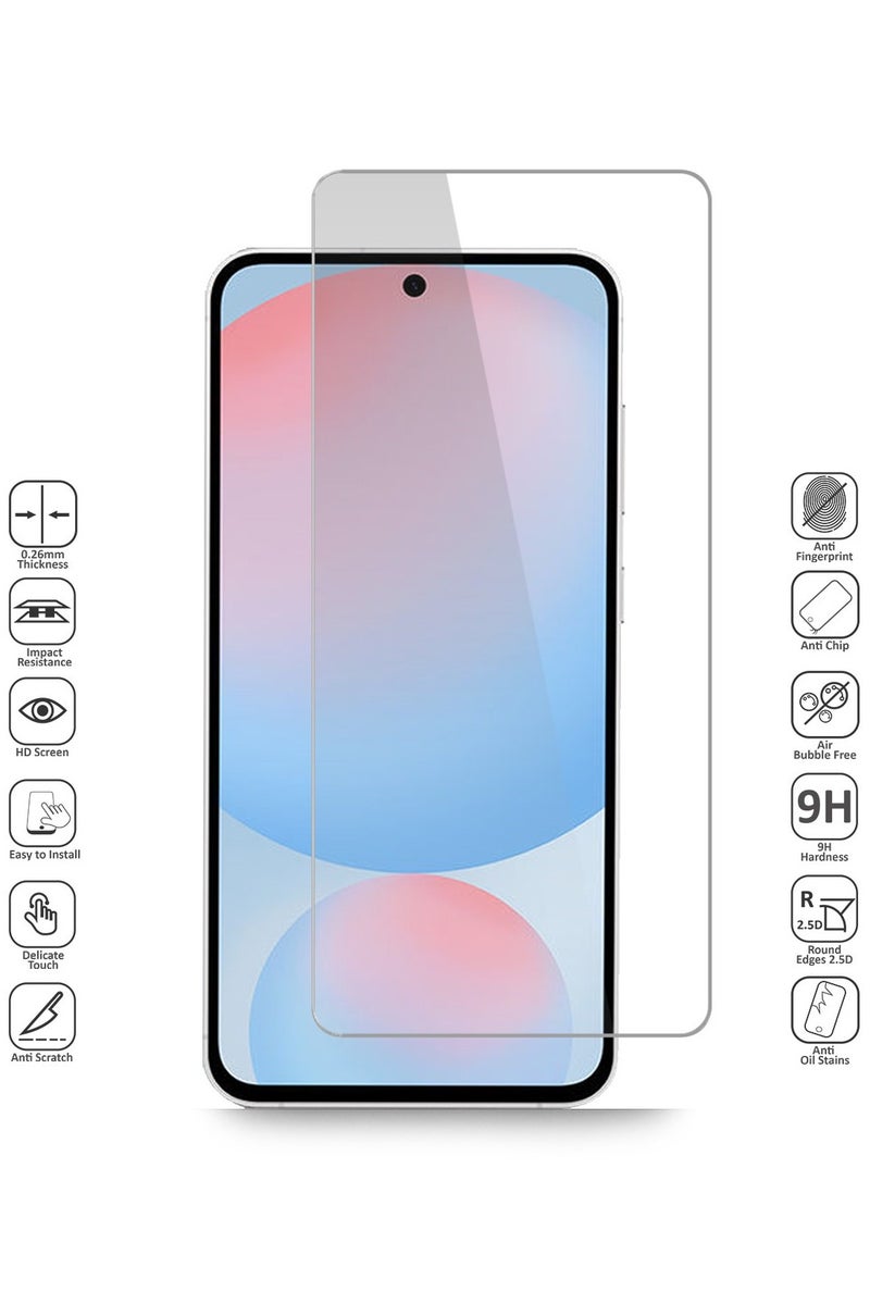 Techie Combo Pack 2 in 1 Case and Screen Protector for Samsung Galaxy A56 5G  - Transparent TPU Bumper Case with HD Tempered Glass Screen Protector - Image 3