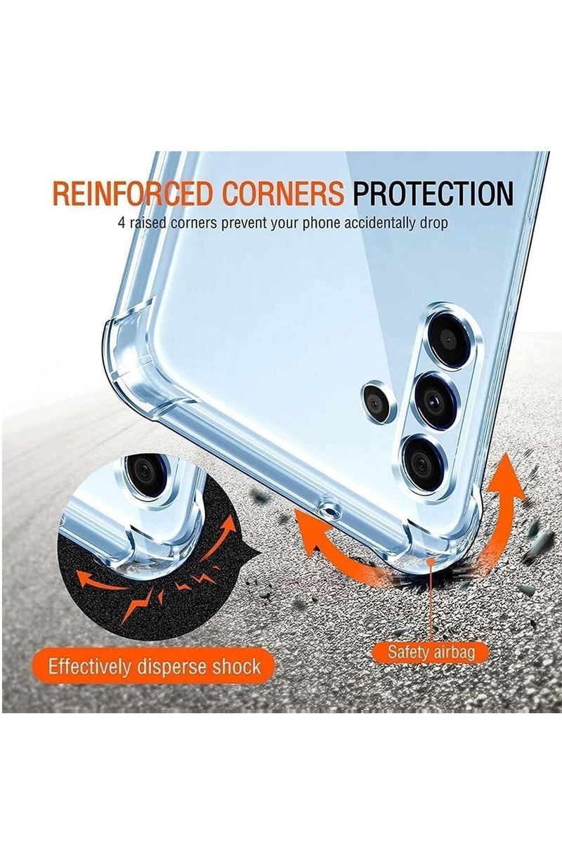 Techie Combo Pack 2 in 1 Case and Screen Protector for Samsung Galaxy A56 5G  - Transparent TPU Bumper Case with HD Tempered Glass Screen Protector - Image 4