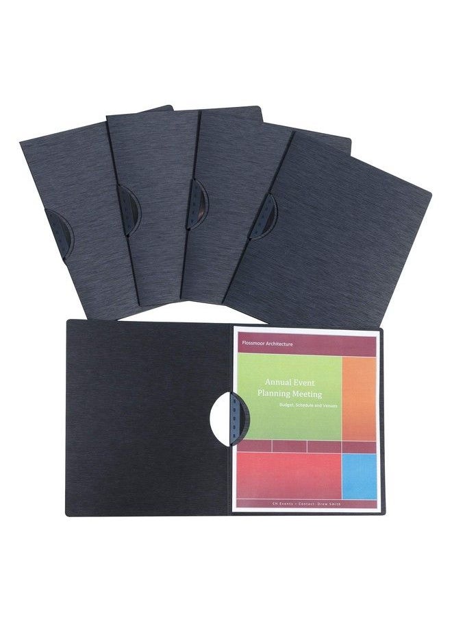 C-Line Executive Style Report Cover Brilliant Black 1 1 4" X 9" X 11 3 4"  - Image 1