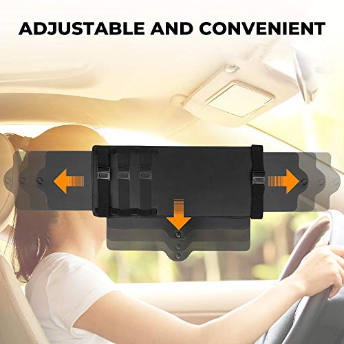 JoyTutus Car Sun Visor Sunshade Extender, Adjustable Sun Visor Protects from Anti-Glare, UV Rays Blocker Window Windshield Sunshade Extender for Car SUV - Image 5