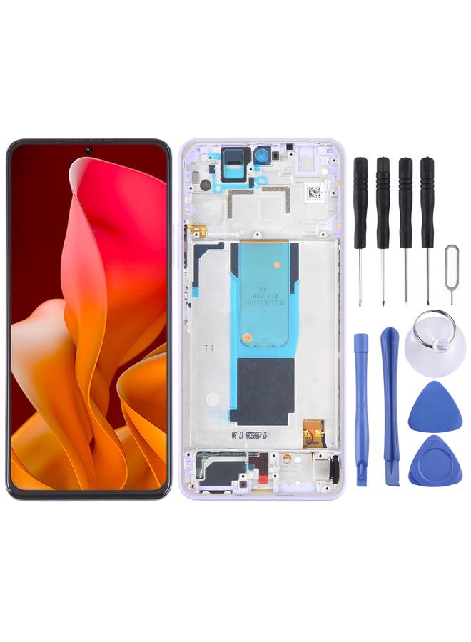 erorex Replacement For Xiaomi 11i 5G 2022 LCD Screen Digitizer Full Assembly with Frame Purple - Image 1