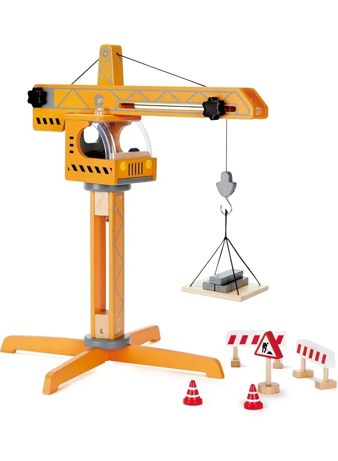 Hape Hape Crane Lift, Orange, E3011, 10 Pieces
