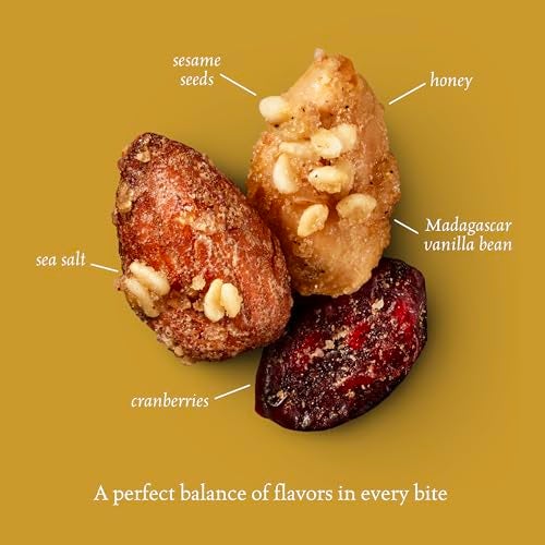 Sahale Snacks Honey Almonds Glazed Mix, 1.5 oz Grab & Go Bags (18 Packs) - Dry-Roasted Deluxe Mixed Nuts with Tart Cranberries & Madagascar Vanilla - Non-GMO, Kosher, & Certified Gluten-Free Snacks - Image 4