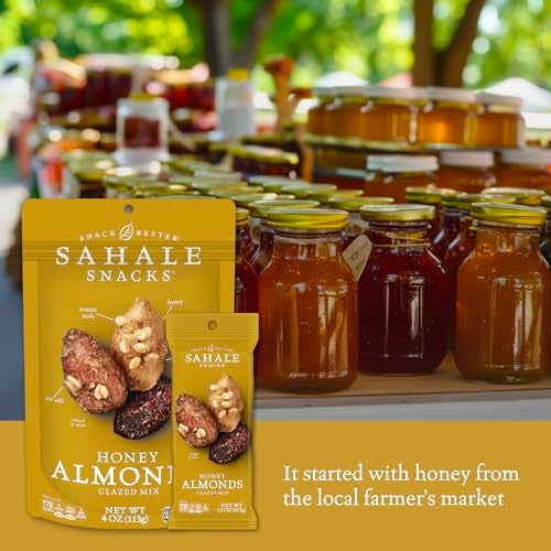 Sahale Snacks Honey Almonds Glazed Mix, 1.5 oz Grab & Go Bags (18 Packs) - Dry-Roasted Deluxe Mixed Nuts with Tart Cranberries & Madagascar Vanilla - Non-GMO, Kosher, & Certified Gluten-Free Snacks - Image 3