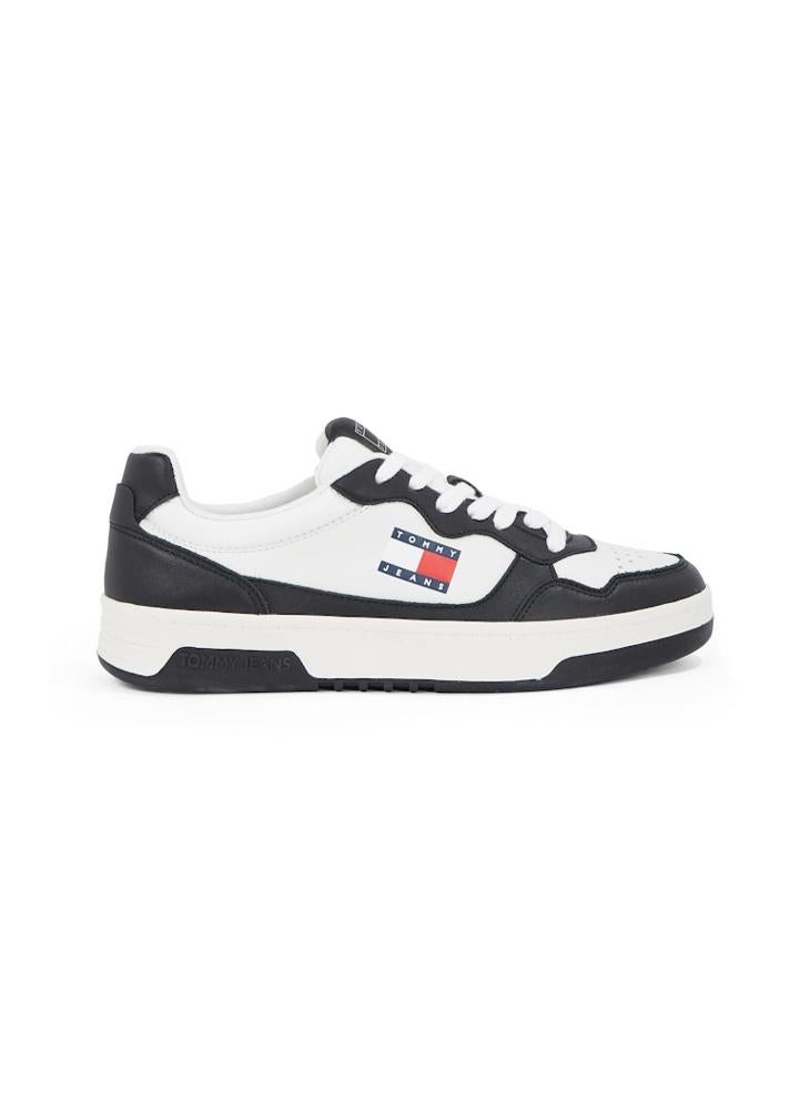 TOMMY JEANS ESSENTIAL LEATHER LOW TRAINERS  - Image 1