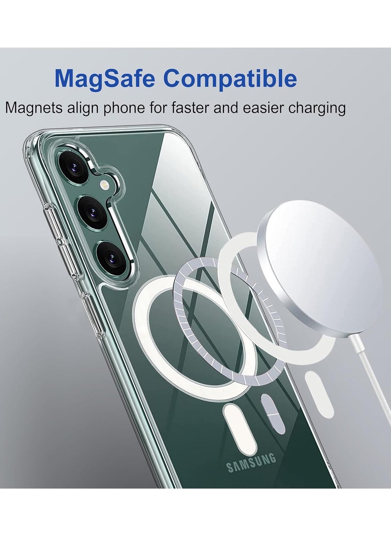 Case for Samsung Galaxy A16 Magnetic Hybrid Clear Case Compatible with Samsung Galaxy A26, Compatible with Mag Safe, PC with TPU Hybrid Technology for Galaxy A16