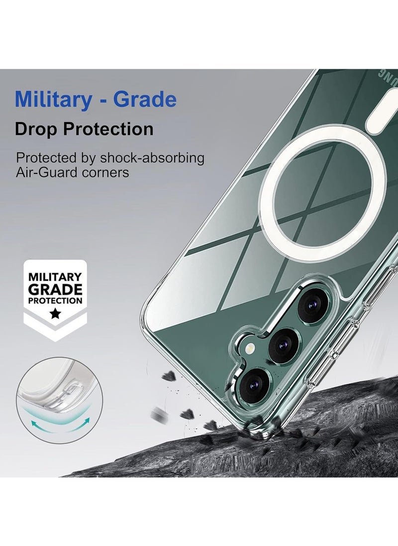 Case for Samsung Galaxy A16 Magnetic Hybrid Clear Case Compatible with Samsung Galaxy A26, Compatible with Mag Safe, PC with TPU Hybrid Technology for Galaxy A16