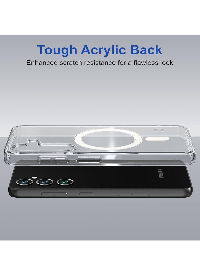 Case for Samsung Galaxy A16 Magnetic Hybrid Clear Case Compatible with Samsung Galaxy A26, Compatible with Mag Safe, PC with TPU Hybrid Technology for Galaxy A16