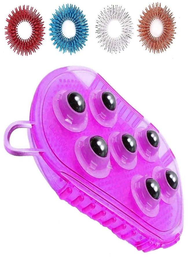 AHCS Acupressure 7 Ball Rolling Magnetic Manual 360 Degree Turn powerful magnets. Blood Circulation -Relieves Stress & Tired Muscles + Sujok Rings - Image 2