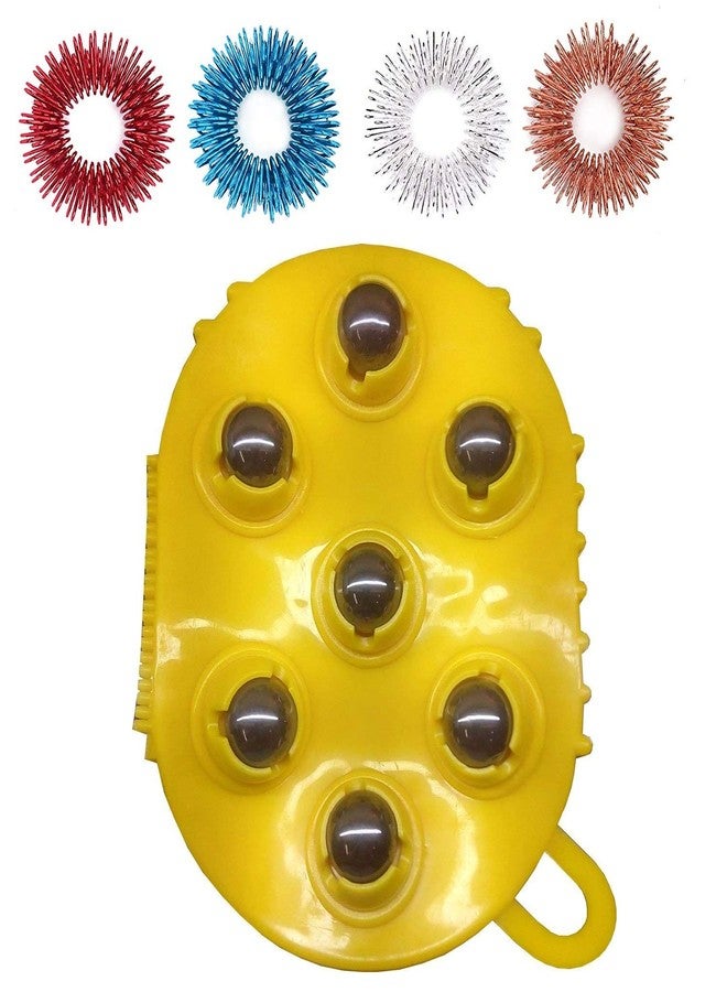 AHCS Acupressure 7 Ball Rolling Magnetic Manual 360 Degree Turn powerful magnets. Blood Circulation -Relieves Stress & Tired Muscles + Sujok Rings - Image 1