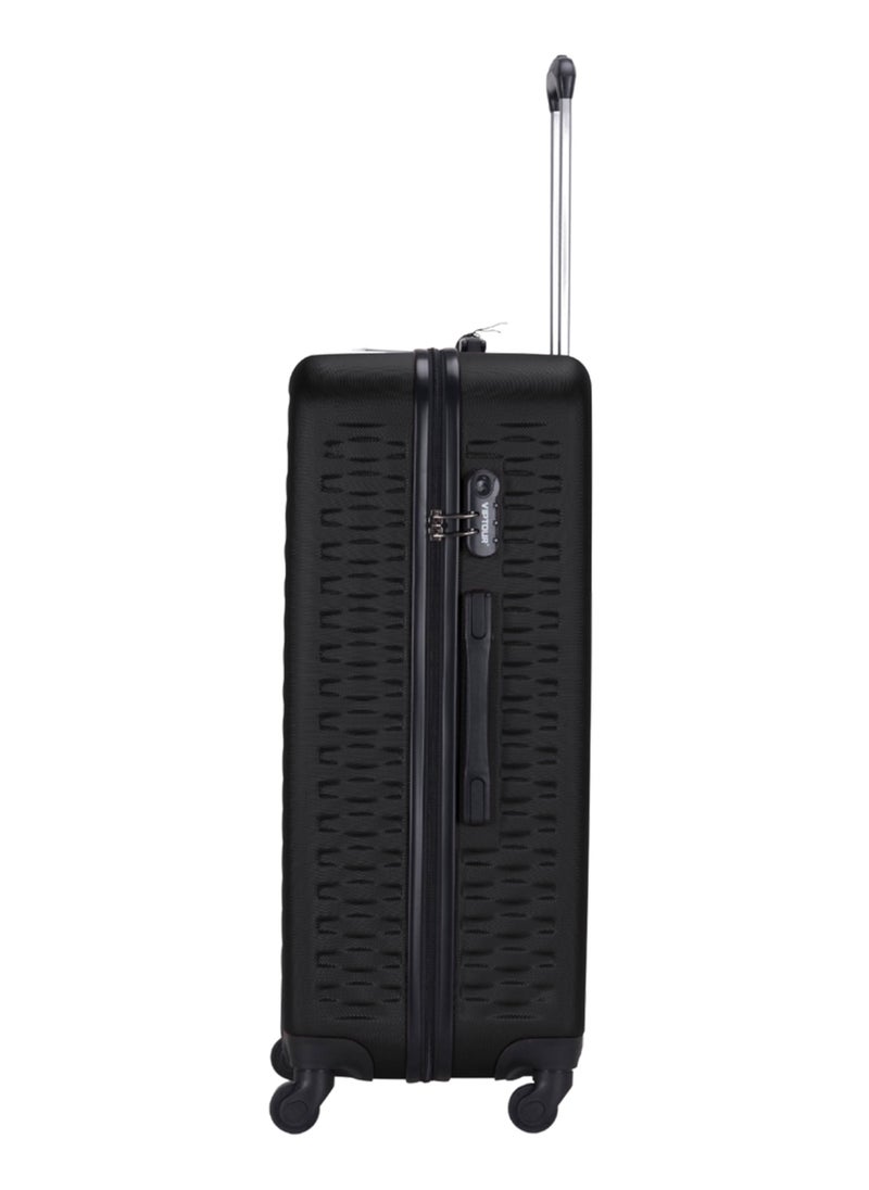 VIPTOUR - 3-Piece ABS Hardside Trolley Luggage Set Spinner Wheels with Number Lock 20/24/28 Inches Black - Image 1