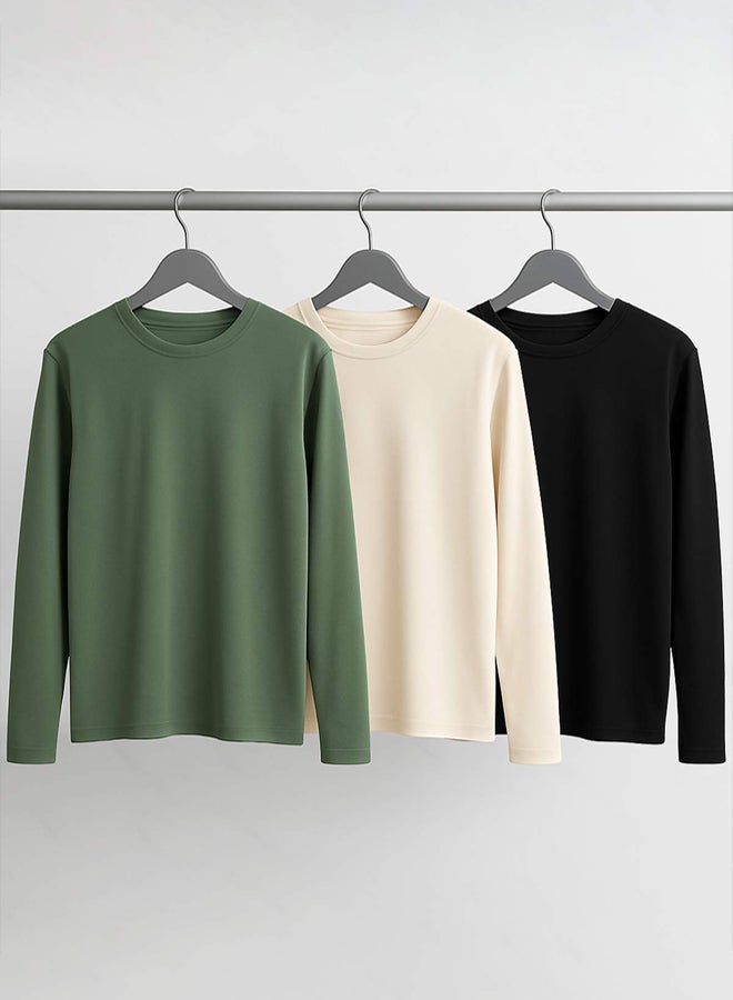 trendyol Pack Of 3 Men's Longsleeve T-shirts - Image 1