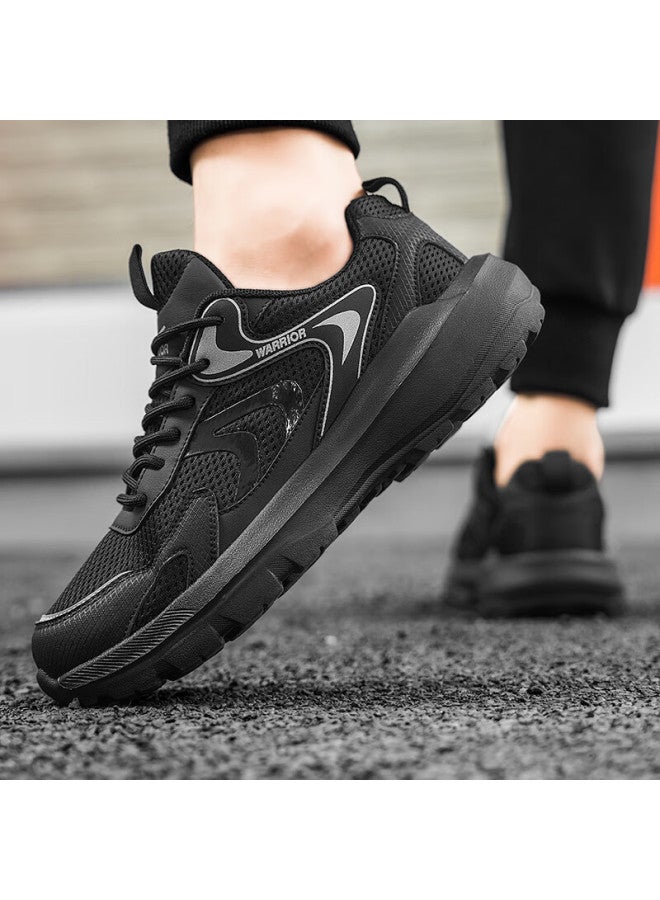 Pull Back Warrior Men's Mesh Casual Dad Shoes  New Lightweight Running Shoes Wxy5211 Black Grey Size 39 - Image 3