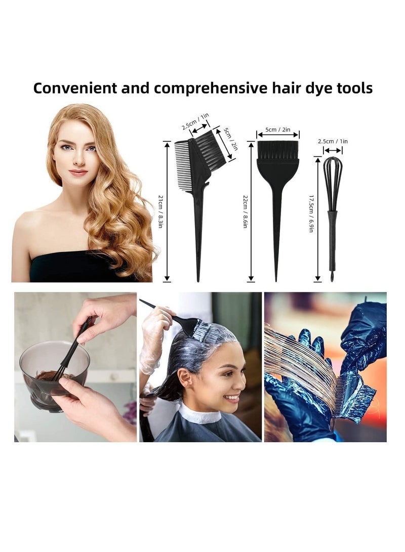 NIBEMINENT Hair Dyeing Brush Coloring Tool Kit, Dye Comb, Tinting Bowl, Ear Caps, Mixer, Bleach Brushes - Image 3