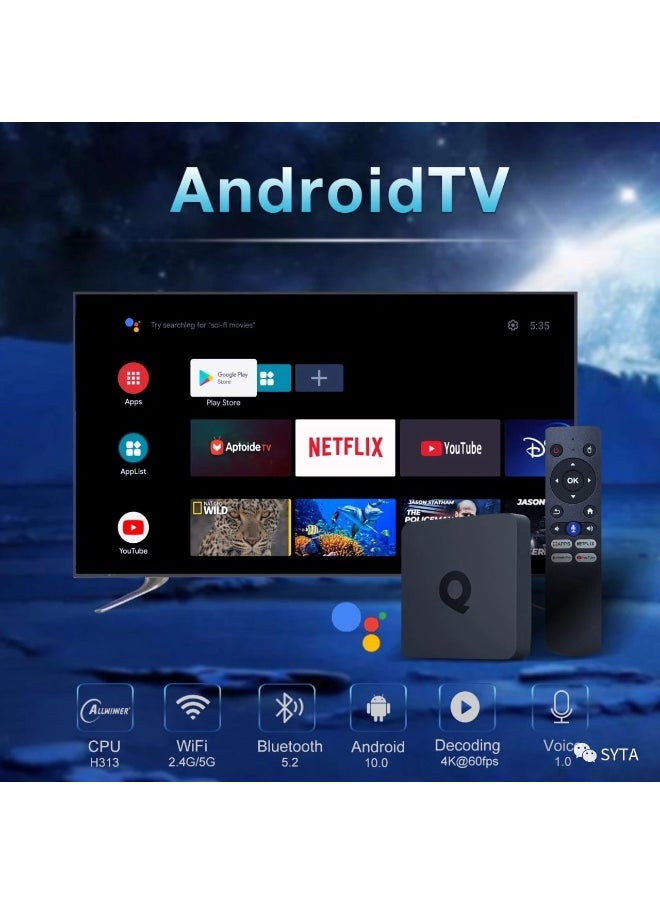 QUICK Quick Smart TV Box 2025| Android 10 With 4k Ultra HD| Ram 4GB & Rom 128GB  - Image 4