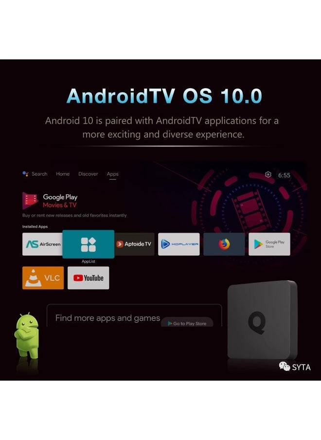 QUICK Quick Smart TV Box 2025| Android 10 With 4k Ultra HD| Ram 4GB & Rom 128GB  - Image 5