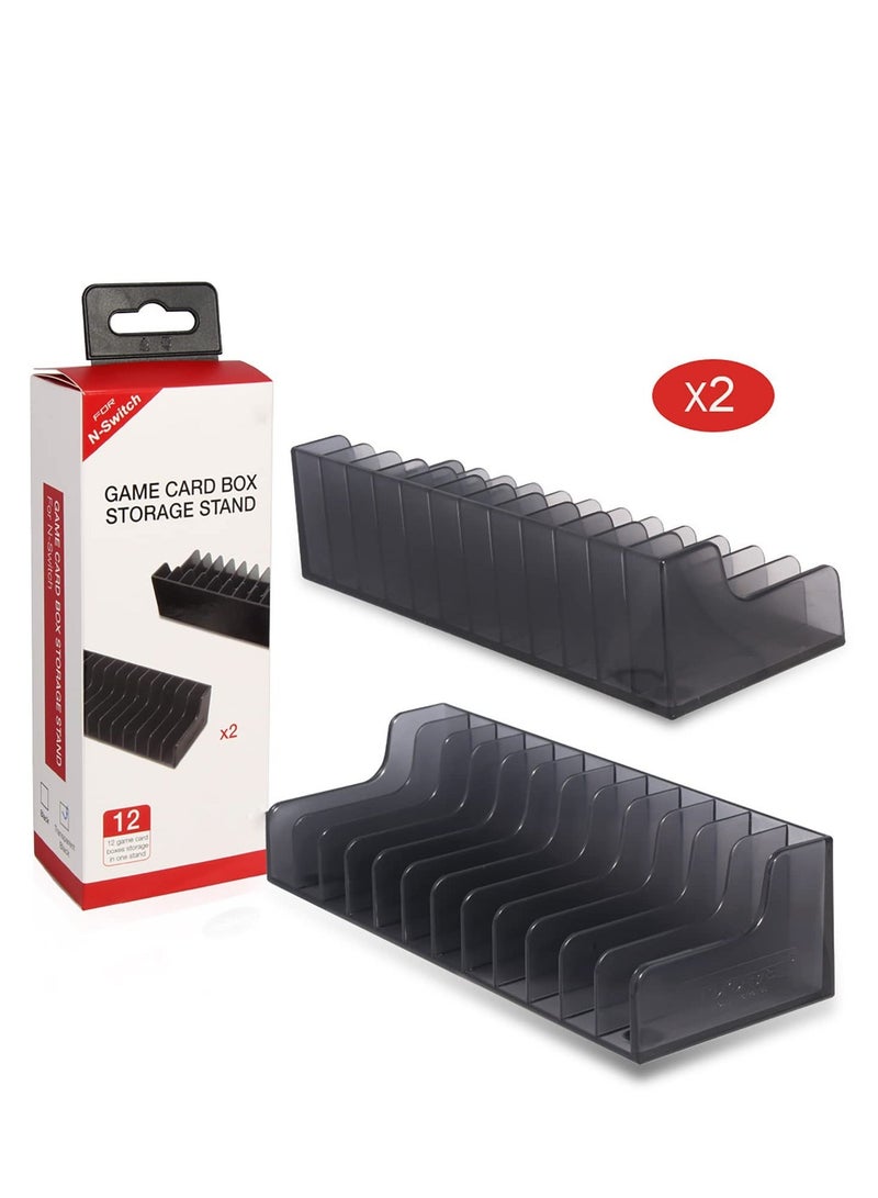 Game Card Storage Rack，Switch Card Holder Game Card Box for PS4 PS5 Game CD Case， Storage Stand Holder Bracket for  Video Game Holder Video Game Tower (NS 12 CDS, Black)  - Image 1