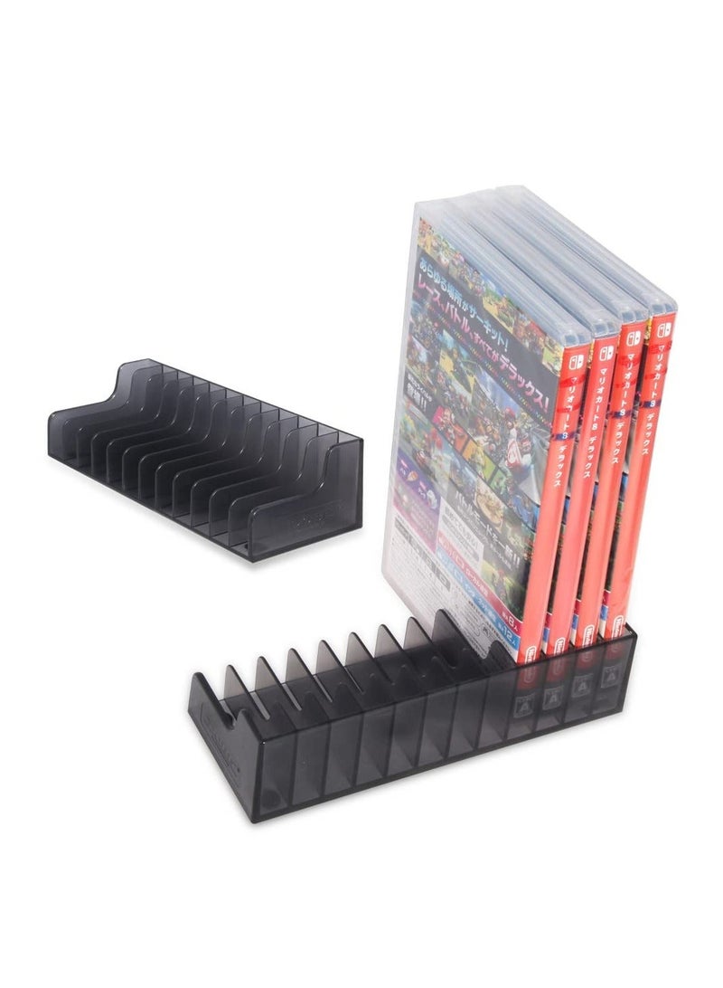 Game Card Storage Rack，Switch Card Holder Game Card Box for PS4 PS5 Game CD Case， Storage Stand Holder Bracket for  Video Game Holder Video Game Tower (NS 12 CDS, Black)  - Image 5