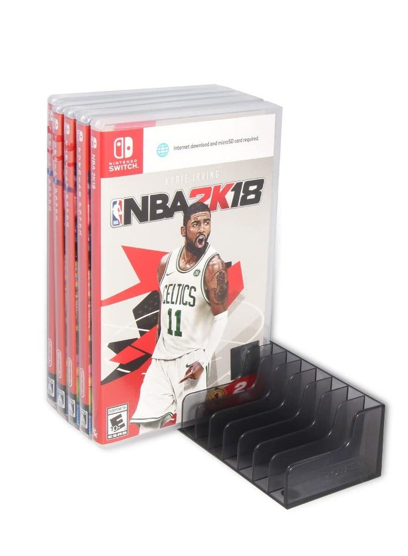 Game Card Storage Rack，Switch Card Holder Game Card Box for PS4 PS5 Game CD Case， Storage Stand Holder Bracket for  Video Game Holder Video Game Tower (NS 12 CDS, Black)  - Image 2