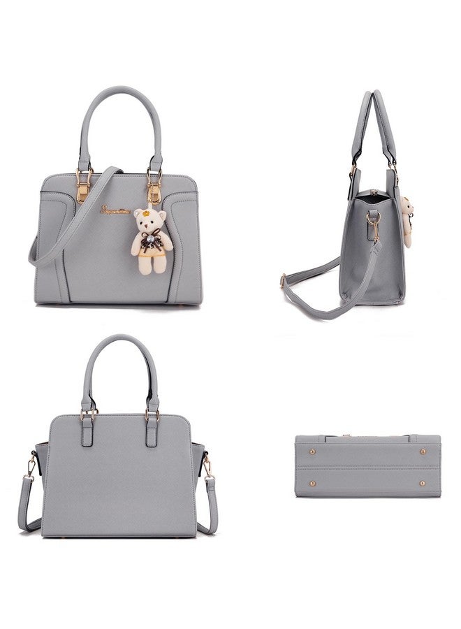 Soperwillton Women Handbags Purses Wallet Tote Bag Shoulder Bags Top Handle Satchel Purse Work Bag Set 2Pcs - Image 2