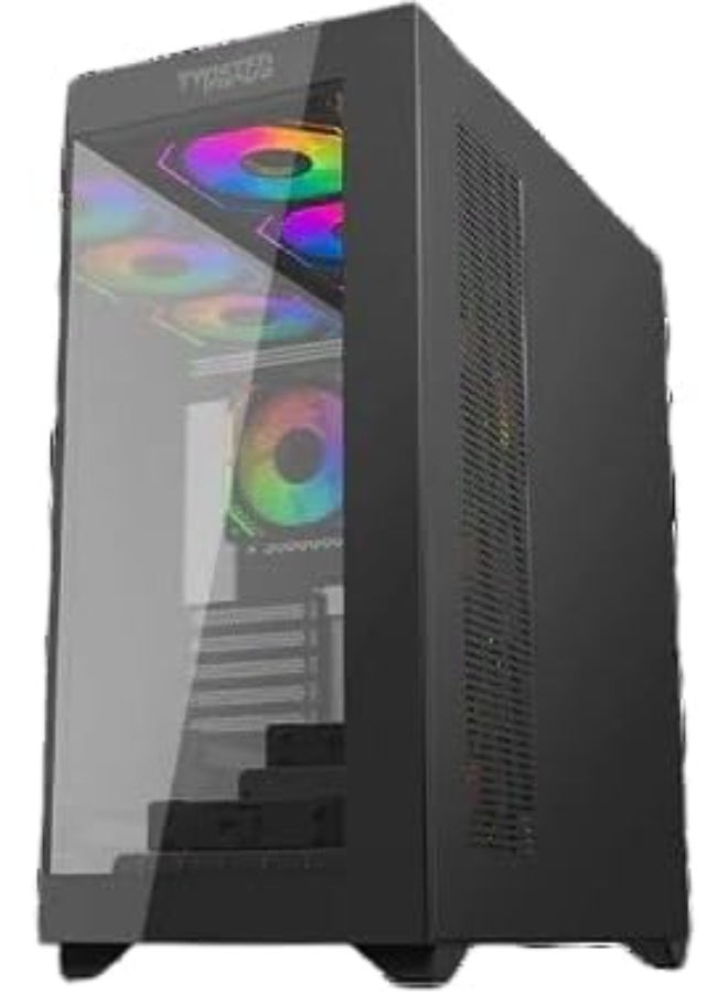 تويستيد مايندز حالة ألعاب كمبيوتر متوسطة من كوانتم مع إضاءة RGB وزجاج مقسى (TM-290XL-9-B) - Image 1